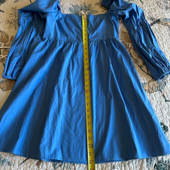 NWT Reformation Womens Blue Azure Michaela Short Mini Babydoll Dress SZ 6 - Picture 10 of 16